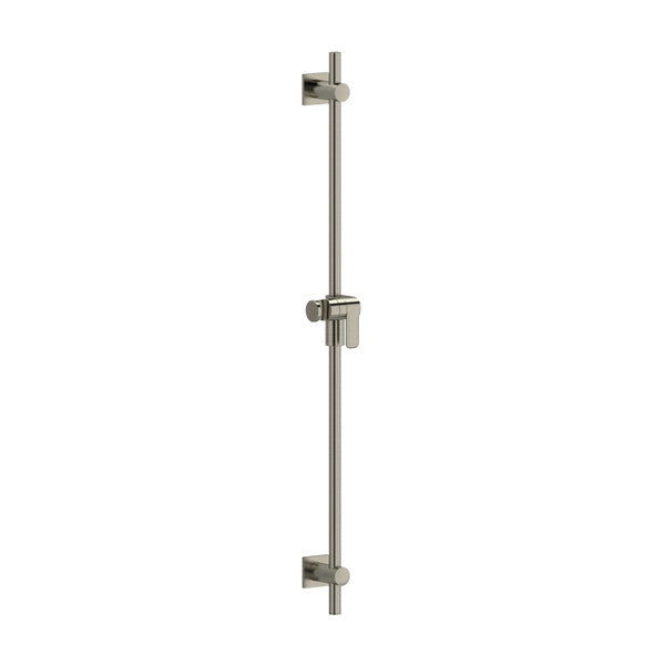 Sleek modern shower grab bar in a stainless steel finish