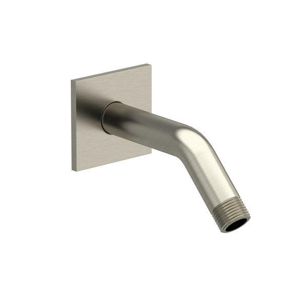 Wall-mounted faucet spout with a sleek design.