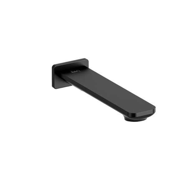 Modern black wall-mounted faucet spout