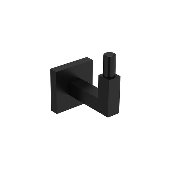 Black wall hook with a minimalist design
