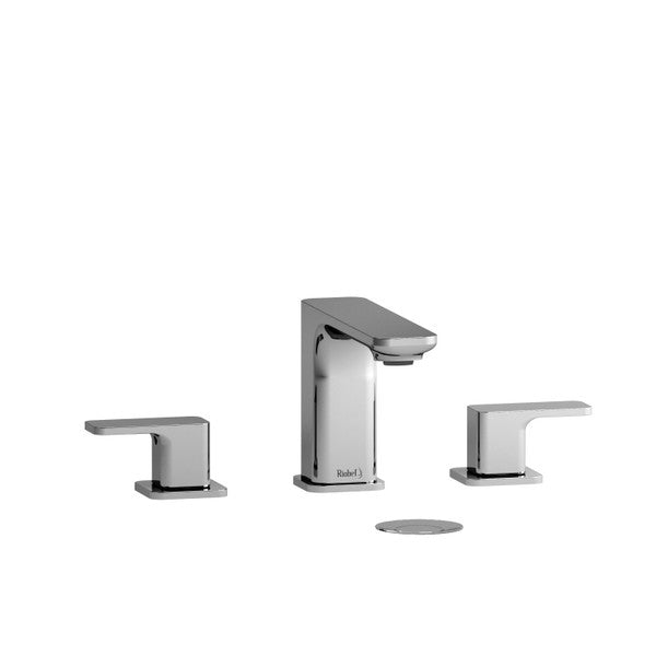 Modern chrome bathroom faucet set with two handles