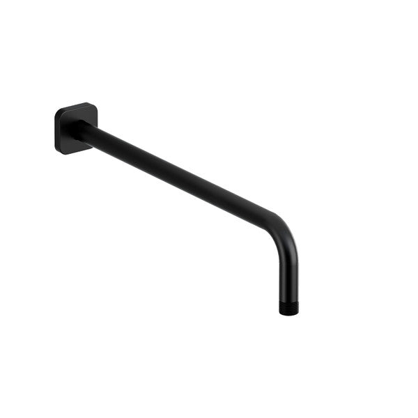 Black wall-mounted curved towel bar
