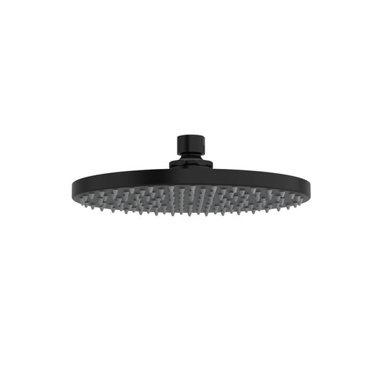 Black round showerhead with no arm attachment