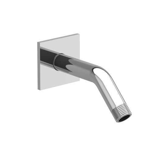 Wall-mounted chrome shower arm