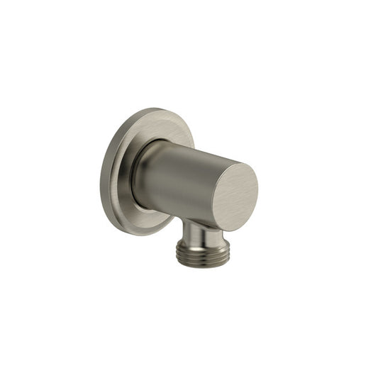 Brushed nickel wall-mounted shower arm connector