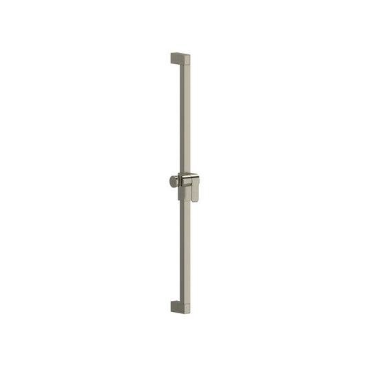 Vertical metal shower slide bar with adjustable holder.