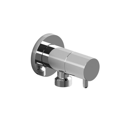 Chrome wall-mounted water valve