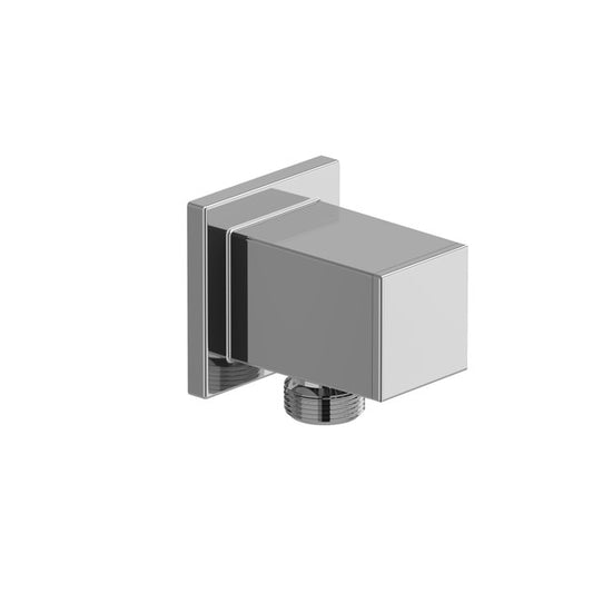 Square chrome wall-mounted shower elbow