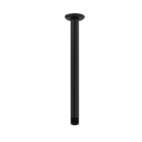 Black ceiling mounted pipe or rod