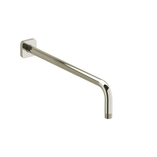 Wall-mounted chrome shower arm