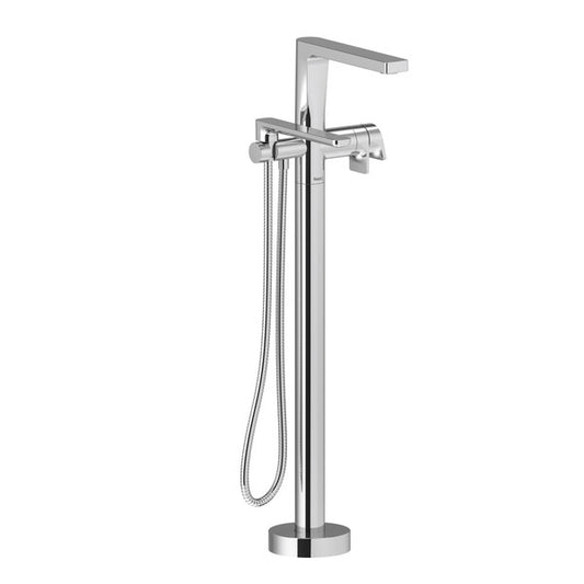 Ode Single Hole Floor Mount Tub Filler Trim With Lever Handle