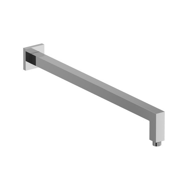 Sleek, modern wall-mounted shower arm in chrome finish