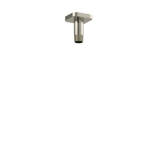 Brushed nickel ceiling mount shower arm