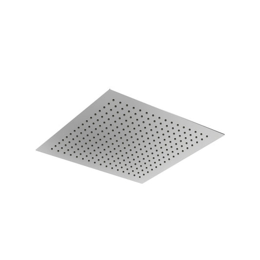 Square stainless steel showerhead with numerous small water holes